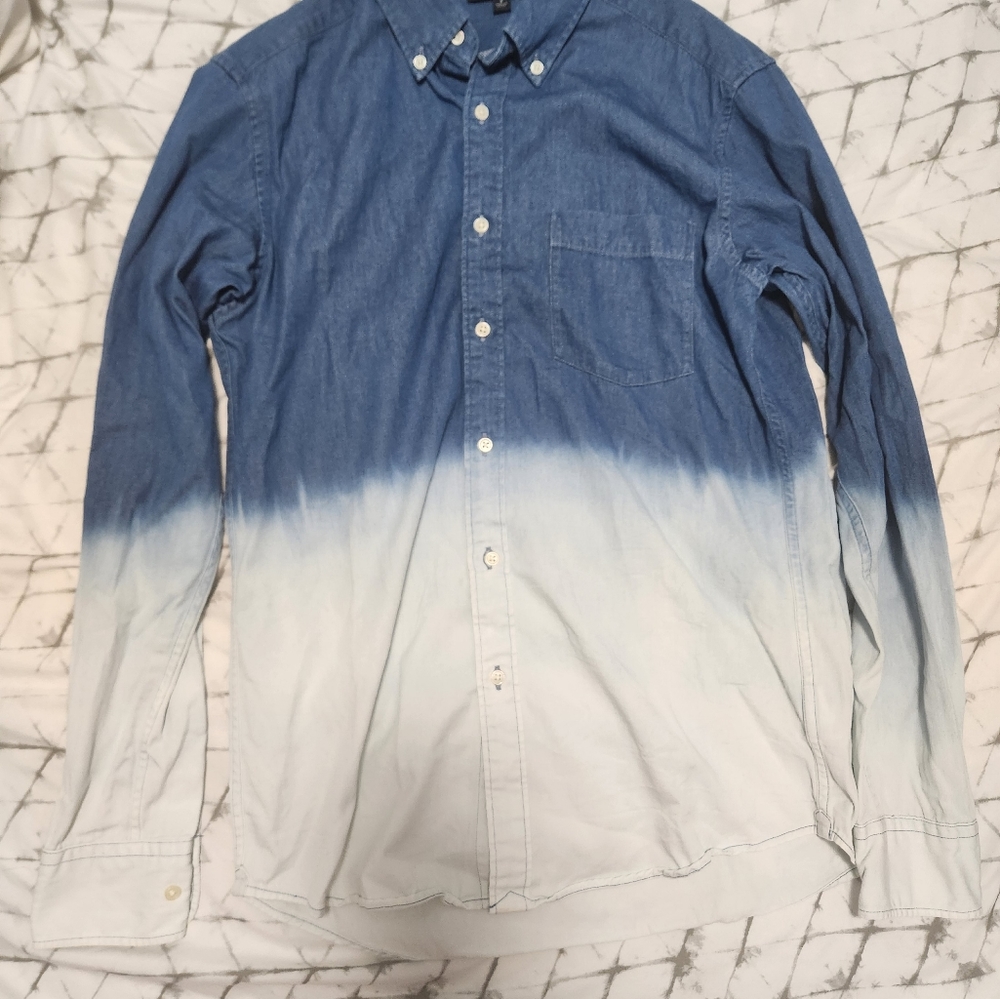 Uniqlo blue ombre button up